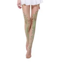 Produktbild: Meerjungfrau Ultradünne Nylon Strümpfe Frauen Pailletten Strumpf Grün Glitzer Elastische Mädchen Täglicher Gebrauch Weihnachten Halloween Festival Kostüm