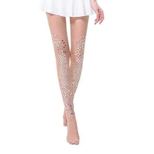 Produktbild: Meerjungfrau Ultradünne Nylon Strümpfe Frauen Pailletten Strumpf Silber Glitzer Elastische Mädchen Täglicher Gebrauch Weihnachten Halloween Festival Kostüm