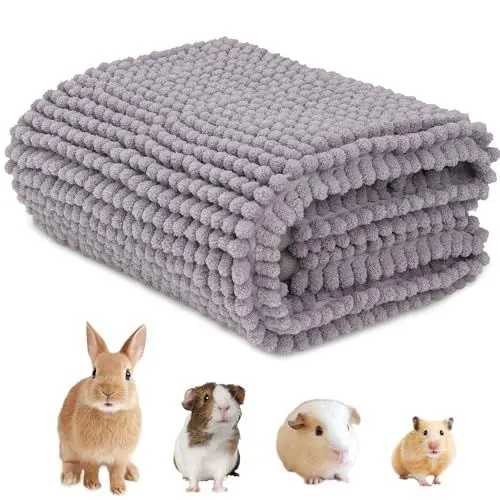 Produktbild: Meerschweinchen Unterlage Waschbar 60×40cm Kaninchen Käfig Einlagen Wiederverwendbar Kleintiere Decke Guinea Pig Cage Liner（Grau）