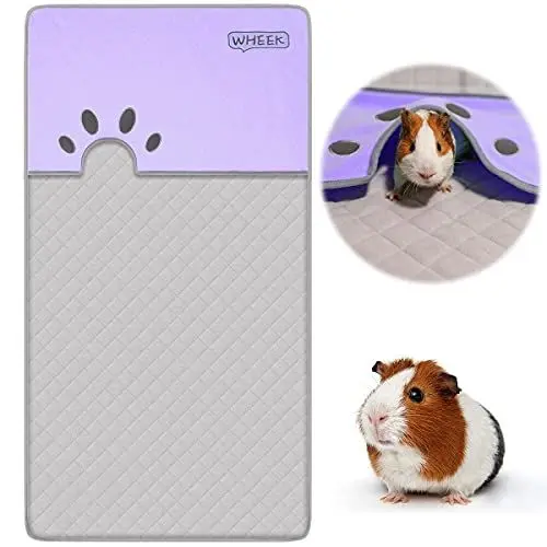 Produktbild: Meerschweinchen Zubehoer - 120 × 61 cm Meerschweinchen Käfig Pipipads mit Tunnel, Kleintierhöhle Buddelkiste für Kaninchen Hamster Katzen Chinchilla, Hochabsorbierende Matte, Guinea Pig Cage Liner