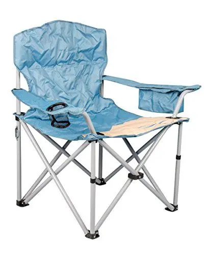 Produktbild: Meerweh Erwachsene Faltstuhl mit Getränkehalter und Kühlfach Relaxstuhl Anglerstuhl Campingstuhl, Beige, XXL