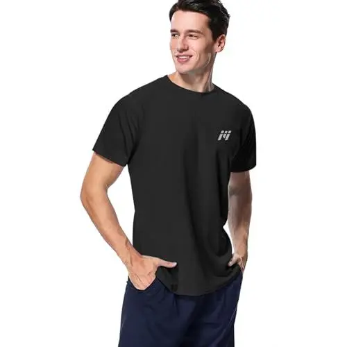 Produktbild: MeetHoo Rashguard Herren, UV Shirt Rash Vest UV-Schutz Schwimmshirt UPF 50+ Kurzarm für Surfen Schwimmen Running