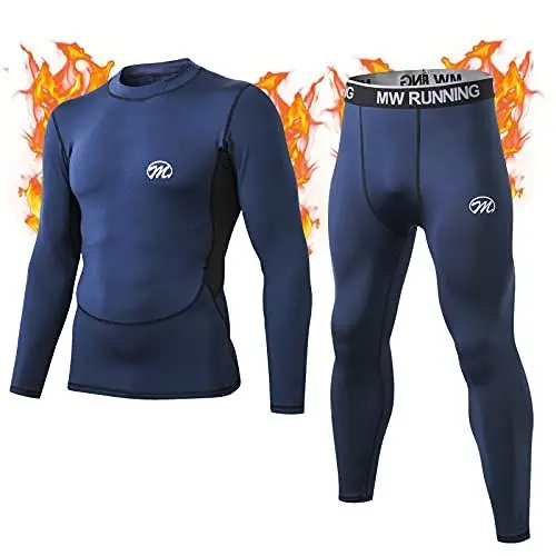 Produktbild: MeetHoo Thermounterwäsche Herren, Funktionsunterwäsche Set Funktionswäsche Atmungsaktiv Thermo Unterwäsche Thermowäsche Base Layer Radsport Laufen
