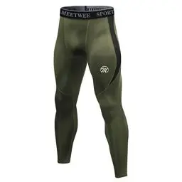 Produktbild: MEETWEE Kompressionshose Herren, Sport Leggings Lange Laufhosen Atmungsaktiv Funktionsunterhose Tights Unterhose