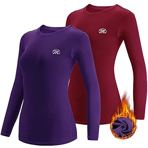 Produktbild: MEETWEE Thermounterwäsche Funktionsunterwäsche Damen, Skiunterwäsche Winter Set Atmungsaktiv Lange Thermo Unterwäsche Tops Thermowäsche Unterhemd