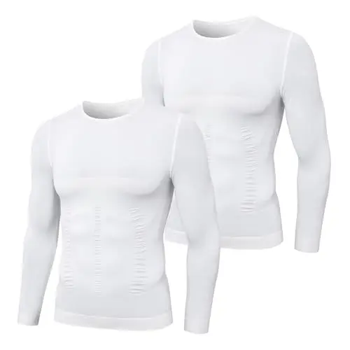 Produktbild: MEETYOO Shapewear Kompressionsshirt Herren Langarm Body Shaper Sportshirt Tight Unterwäsche Unterhemd Funktionsshirt Atmungsaktiv Fitness Bodybuilding Männer Top