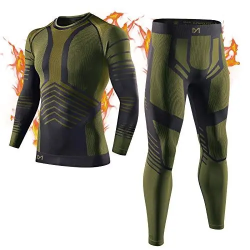 Produktbild: MEETYOO Thermounterwäsche Set Herren, Innenfleece Lange Funktionsunterwäsche Atmungsaktiv Winter Skiunterwäsche Sport Kompressionsanzug für Workout Skifahren Laufen Radsport Wandern