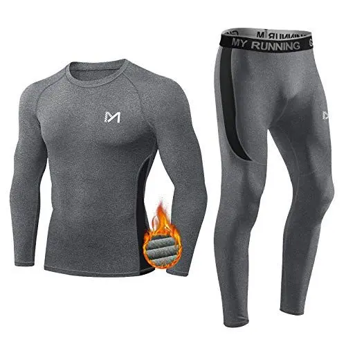 Produktbild: MEETYOO Thermounterwäsche Set Herren, Lange Funktionswäsche Atmungsaktiv Unterwäsche Sport Kompressionsanzug für Workout Skifahren Laufen Wandern