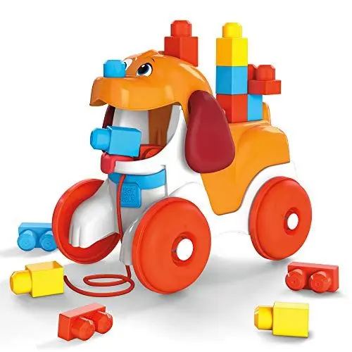 Produktbild: MEGA Bloks GNW63 - Hündchen zum Hinterherziehen, Bauset mit 15 Bausteinen, Spielzeug ab 1 Jahr