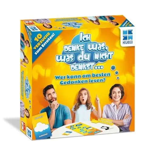 Produktbild: Megableu | Ich denke was, was du Nicht denkst... | Brettspiele | Familienspiele und Kinder Party Spiele | Gesellschaftsspiele | Denkspiele für Kinder | Für 3 – 6 Spieler ab 7 Jahren