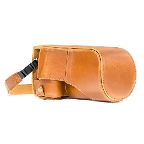 Produktbild: MegaGear Canon EOS M6 (18-150 mm) Ever Ready Leder Kamera-Case mit Trageriemen und Batteriezugang Hellbraun MG1181