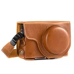 Produktbild: MegaGear MG1260 Panasonic Lumix DC-TZ95, DC-TZ90 Ever Ready Leder Kamera-Case mit Trageriemen - Hellbraun