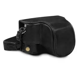 Produktbild: MegaGear MG1605 Leica D-Lux 7 Ever Ready Echtleder Kamera-Case mit Trageriemen - Schwarz