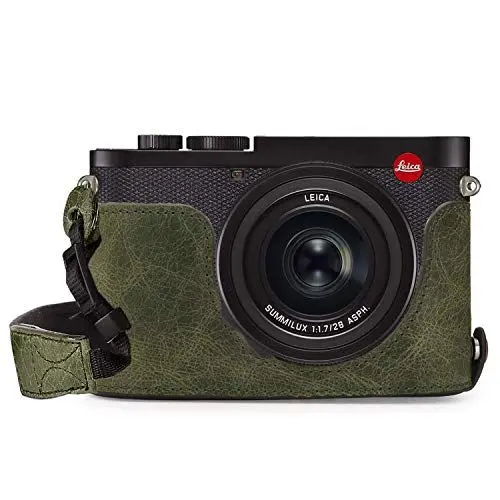 Produktbild: MegaGear MG1721 Ever Ready Kameratasche aus echtem Leder, kompatibel mit Leica Q2, Grün