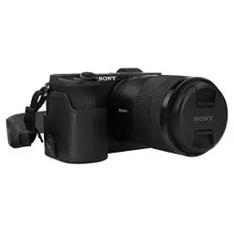 Produktbild: MegaGear MG1807 Ever Ready Kameratasche aus Leder, für Sony Alpha A6600, Schwarz