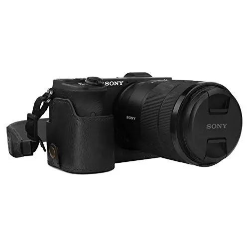 Produktbild: MegaGear MG1807 Ever Ready Kameratasche aus Leder, für Sony Alpha A6600, Schwarz