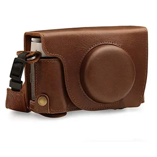 Produktbild: MegaGear MG1893 Ever Ready Kameratasche aus echtem Leder, kompatibel mit Fujifilm X100V, Braun
