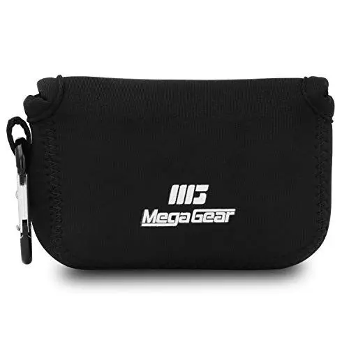 Produktbild: MegaGear MG591 Ultraleichte Kameratasche aus Neopren kompatibel mit Olympus Tough TG-6, TG-5, TG-4, Sony Cyber-shot DSC-RX100 VI, DSC-RX100 V, DSC-RX100 IV - Schwarz