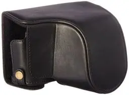 Produktbild: MegaGear Panasonic Lumix DMC-GX85, GX80 mit 12-32mm Objektiv Ever Ready Leder Kamera-Case mit Trageriemen und Batteriezugang schwarz MG1300