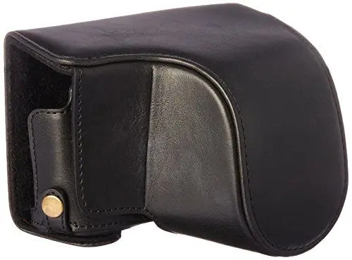 Produktbild: MegaGear Panasonic Lumix DMC-GX85, GX80 mit 12-32mm Objektiv Ever Ready Leder Kamera-Case mit Trageriemen und Batteriezugang schwarz MG1300