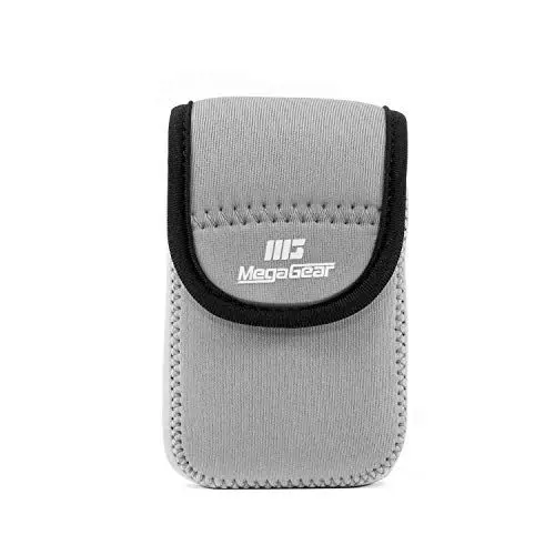 Produktbild: Megagear '' Ultra Light '' Neopren-Kamera-Hülle mit Carabiner für Sony Cyber-Shot DSC-WX500 Digitalkamera - Grau