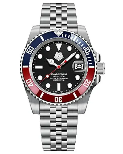 Produktbild: MEGALITH Herrenuhr Automatik Silber Edelstah 10ATM Wasserdicht Armbanduhr Herren Automatikuhren Business Klassisch Elegant Designer Uhren Herren Analog Datum Leuchtend