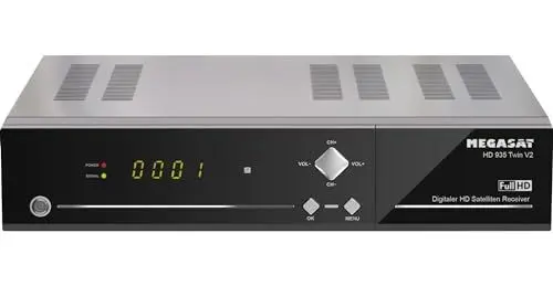 Produktbild: Megasat HD 935 Twin V2 HD-SAT-Receiver Aufnahmefunktion, Ethernet-Anschluss, Twin Tuner Anzahl Tuner, 201130, Schwarz