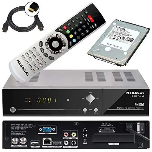 Produktbild: Megasat HD 935 Twin V2 HD-SAT-Receiver Aufnahmefunktion, Ethernet-Anschluss, Twin Tuner Anzahl Tuner 201133 schwarz