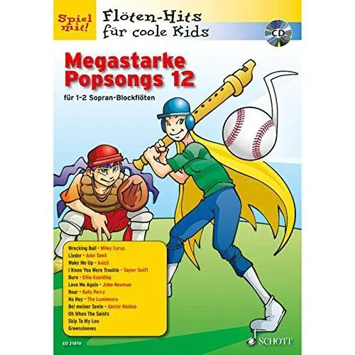 Produktbild: Megastarke Popsongs: Band 12. 1-2 Sopran-Blockflöten. (Flöten-Hits für coole Kids, Band 12)