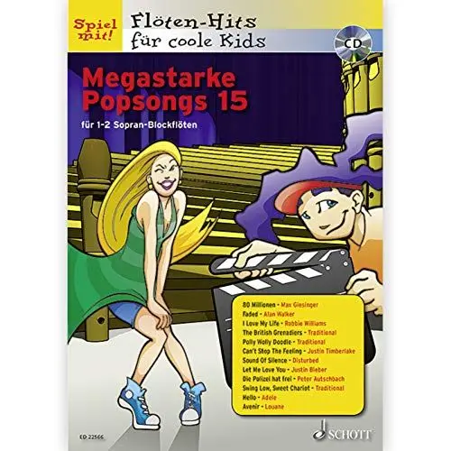 Produktbild: Megastarke Popsongs: Band 15. 1-2 Sopran-Blockflöten. (Flöten-Hits für coole Kids, Band 15)