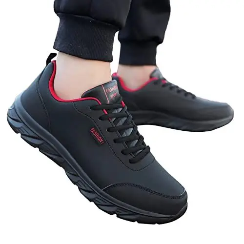Produktbild: Meggsnle Herren Laufschuhe Air Atmungsaktiv Turnschuhe rutschfest Passform Plantarfasziitis Profilsohle Leichtathletikschuhe Sommer Sneaker Outdoor Sneakers Tennis Schuhe Atmungsaktive