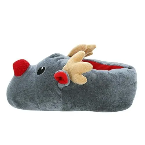 Produktbild: Meggsnle Kuschelige Hausschuhe Weihnachten Damen Plüsch Pantoffeln Warm Winter rutschfeste Katzen Hausschuhe Mit Memory Foam, Frottee Pantoffeln Mit Rutschfester Gummisohle
