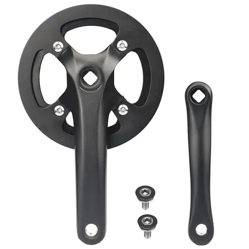 Produktbild: MEGHNA Singel Speed Kurbelgarnitur 38T Crankset 170mm Fahrrad Kurbelgarnitur ALU-Kurbeln Kettenradgarnitur MTB/Citybike/Stadtrad/Damenfahrrad/E Bike