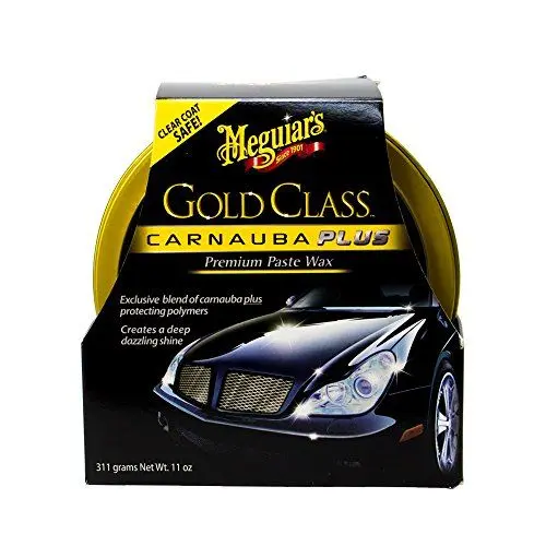 Produktbild: Meguiar's Gold Class Carnauba Plus Premium Paste Wax 311g – Langanhaltende Carnauba-Polymer-Mischung für tiefen Glanz und reflektierende Oberfläche, sicher für Klarlack und glänzende Lackierungen