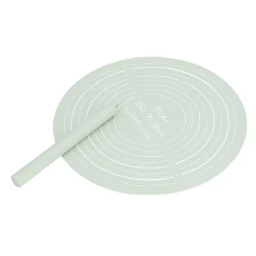 Produktbild: Mehrzweck-Teigroller-Set aus Silikon, Antihaft-Nudelholz und Silikon-Backmatten-Set für die Heimküche und den Dessertladen (GREEN)