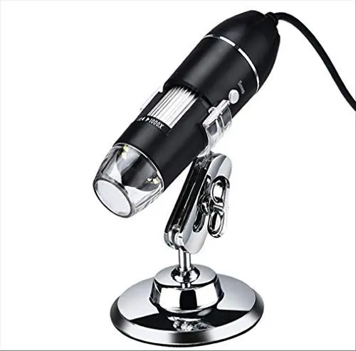 Produktbild: Meichoon 1600 x USB Digitales Mikroskop,Tragbare Mini-Kamera mit Flexiblem Metallständer,8 LED-Leuchten,Kompatibel Mit Android,Mac,Windows 7/8/10,NB01C