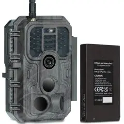Produktbild: Meidase P200P Wildkamera WLAN, Wiederaufladbarem 8000-mAh-Lithium-Akku, 64MP H.264 1296P, Wildtierkamera mit Bewegungsmelder Nachtsicht WiFi Handyübertragung, IP66