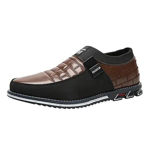 Produktbild: Meidiastra Herren Business Freizeitschuhe Mokassins Penny Loafers Arbeit Geschäfts Anzug Schuhe Bequem Fahrschuhe Slip On Brown 42