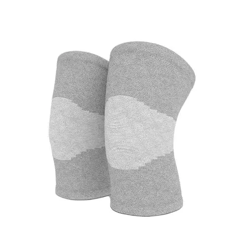 Produktbild: MEIION neuleben Relieve - Bambus Knie Kompressions-Bandage Kniestrümpfe Gym Unisex-Sport- und Fitness-Knieorthese Kniebandage Sport-Knieschoner Atmungsaktiv und Bequem für Damen und Herren Grau L