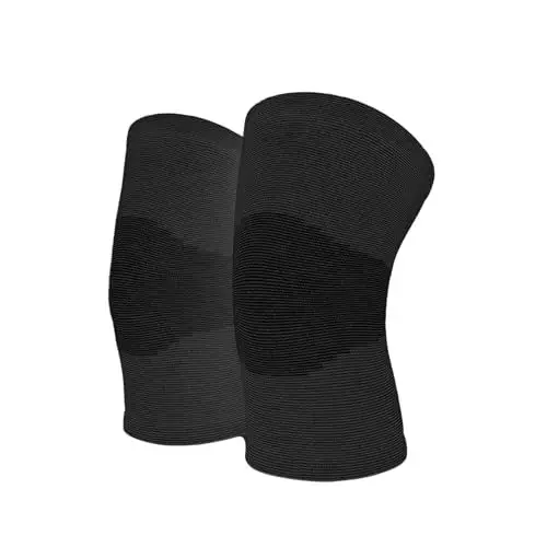 Produktbild: MEIION neuleben Relieve - Bambus Knie Kompressions-Bandage Kniestrümpfe Gym Unisex-Sport- und Fitness-Knieorthese Kniebandage Sport-Knieschoner Atmungsaktiv und Bequem für Damen und Herren Schwarz L