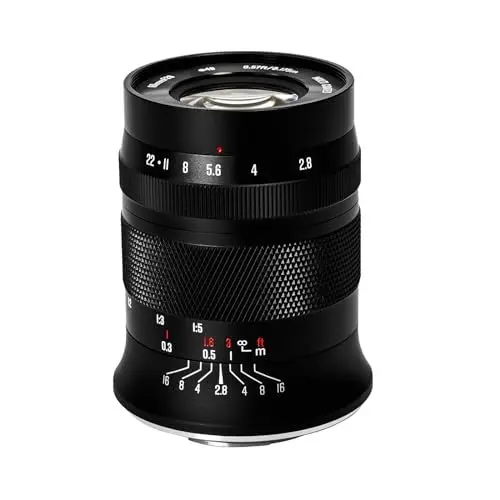 Produktbild: Meike 60mm F2.8 Vergrößerung Makro Manual Focus APS-C Objektiv Kompatibel mit Sony E Mount Mirrorless Kameras A6400 A5000 A5100 A6100 A6300 A6500 A6600