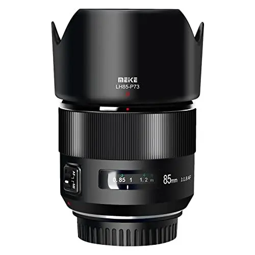 Produktbild: Meike 85 mm F1.8 Vollformat Autofokus Mittel-Telephoto Portrait Objektiv kompatibel mit Canon EOS EF Mount Digital SLR Kameras 5D Mark IV 6D Mark II