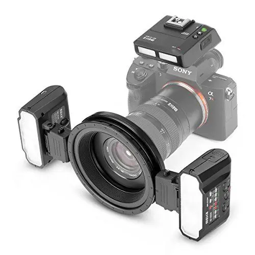 Produktbild: Meike MK-MT24S 2,4 G kabelloser Makro-Doppel-Lite-Blitz für Sony A9 A7III A7IIK A7RIII A6400 A6300 A6000 A6500 A6600 und andere spiegellose MI-Blitzschuh-Kameras