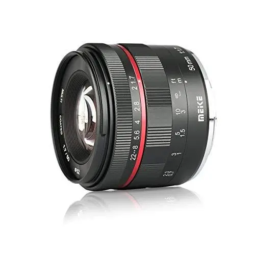 Produktbild: Meike MK 50mm F1.7 Nikon 1 vatting, MK-05017NI, Schwarz