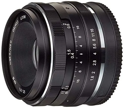 Produktbild: Meike Optics MK 25mm f1.8 Weitwinkel Objektiv, manueller Fokus für MFT