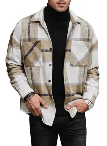 Produktbild: Meilicloth Flanellhemd Herren Hemd Herren Hemden Herren Braun Hemd Herren Langarm Holzfällerhemd Herren Herren Hemd XL