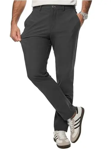 Produktbild: Meilicloth Herren Chino Hose Anzughose Herren Chinohose Stretchhose Herren Sporthose Casual Freizeithose mit Enger Passform A Parchment 38
