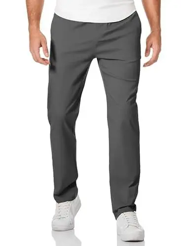 Produktbild: Meilicloth Herren Chino Hose Chinohose Stretchhose Jogginghose Herren Baumwolle Sporthose Casual Freizeithose mit Enger Passform mit Taschen Dunkelgrau 36