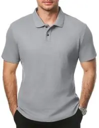 Produktbild: Meilicloth Poloshirts Herren Kurzarm Männer Tennis Sommer Knopfleiste T-Shirts Männer Casual Sport Shirt Basic Regular Fit Golf Polohemd Apricot XL