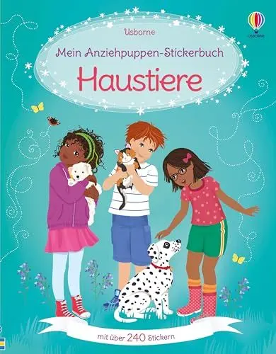 Produktbild: Mein Anziehpuppen-Stickerbuch: Haustiere: Stickerheft mit über 240 Anzieh-Stickern – Stickervergnügen ab 5 Jahren
